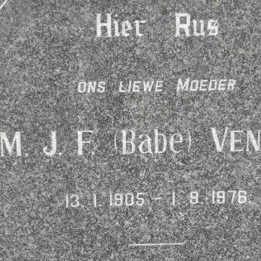 VENTER M.J.F. 1905-1976
