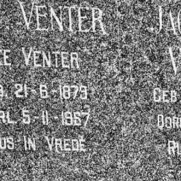 VENTER Jacob A.S. 1865-1911 &amp; M.C. VENTER 1879-1957