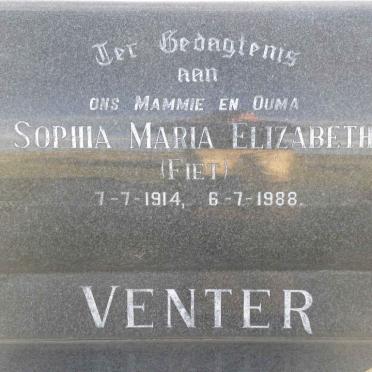 VENTER Sophia Maria Elizabeth 1914-1988