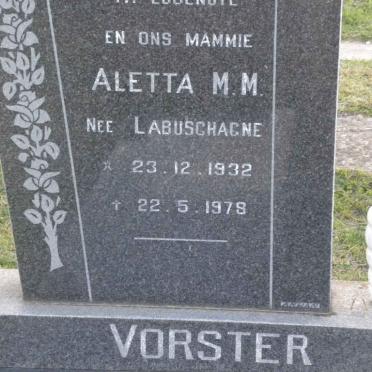 VORSTER Aletta M.M. nee LABUSCAGNE 1932-1978