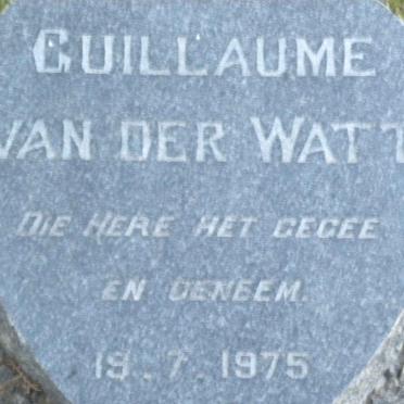 WATT Guillaume, van der -1975