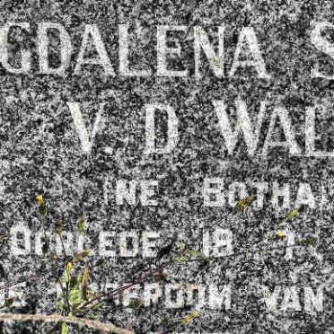 WALT Magdalena Sophia, v.d. nee BOTHA -1956