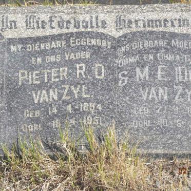ZYL Pieter R.D., van 1894-1951 &amp; S.M.E. 1893-1993