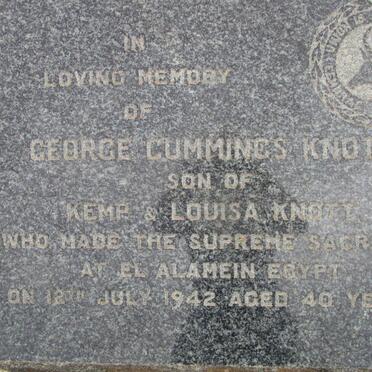 KNOTT George Cummings -1942