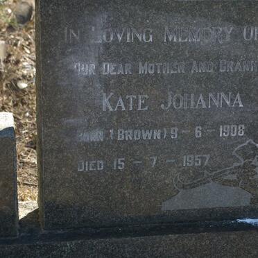 MOSS Kate Johanna nee BROWN 1908-1957