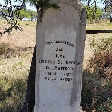 DREYER Johan C.P. 1863-1926 &amp; Hester S. PIETERSE 1871-1857