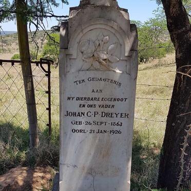 DREYER Johan C.P. 1863-1926 &amp; Hester S. PIETERSE 1871-1857