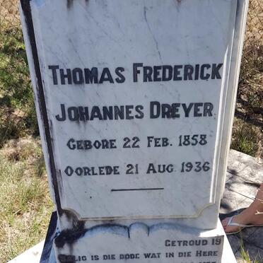 DREYER Thomas Frederick Johannes 1858-1936 &amp; Jacomina Magrita Aletta BERNARD 1867-1937