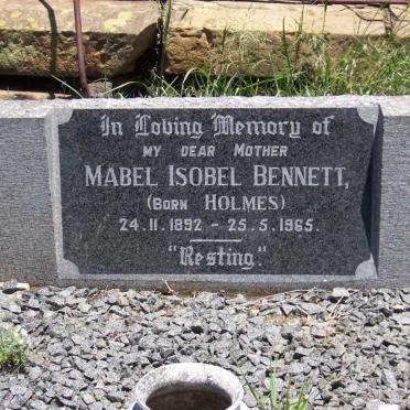 BENNETT Mabel Isobel nee HOLMES 1892-1965