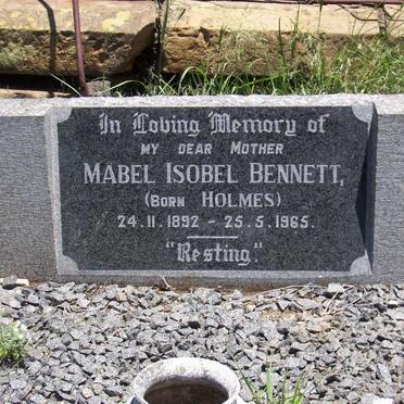 BENNETT Mabel Isobel nee HOLMES 1892-1965