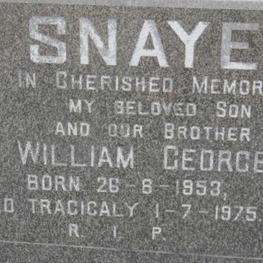 SNAYER William George 1953-1975