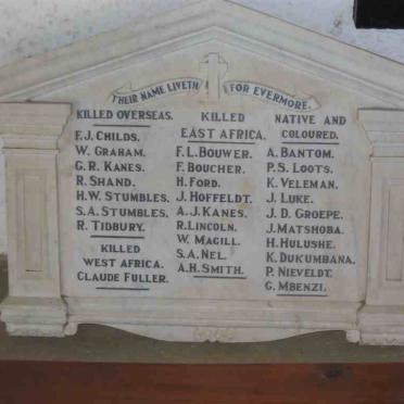 3. For those killed Overseas / West Africa / East Africa