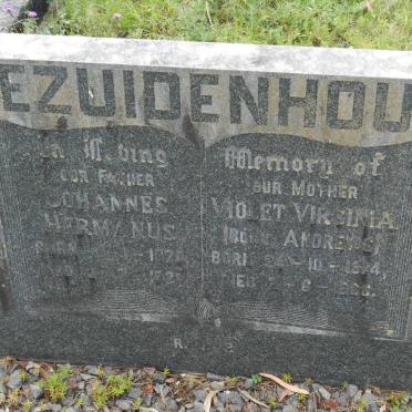 BEZUIDENHOUT Johannes Hermanus 1870-1923 &amp; Violet Virginia ANDREWS 1874-1966
