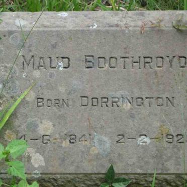 BOOTHROYD Maud nee DORRINGTON 1841-1929