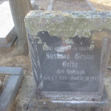 BOTHA Susanna Gesina nee HATTINGH 1889-1943