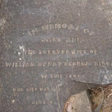 BIRCH William Henry George -1871 &amp; Jane Ann -1868