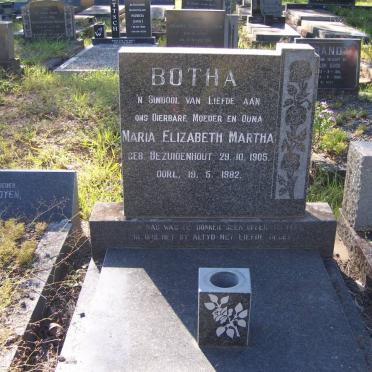 BOTHA Maria Elizabeth Martha nee BEZUIDENHOUT 1905-1982