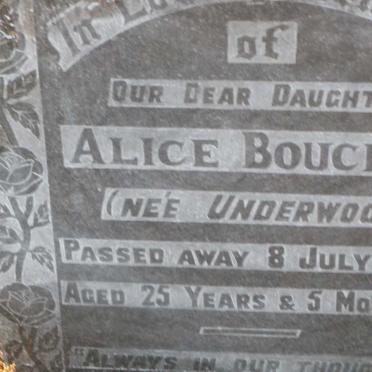 BOUCHER Alice nee UNDERWOOD -1946