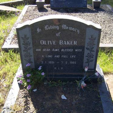 BAKER Olive 1891-1985