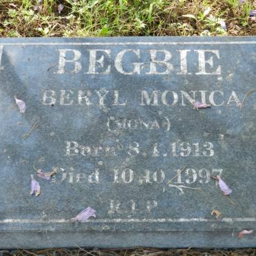 BEGBIE Beryl Monica 1913-1997