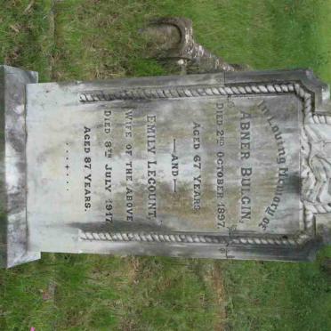 BULGIN Abner -1897 &amp; Emily LECOUNT -1917