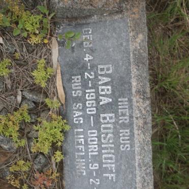 BOSHOFF Baba 1960-1960