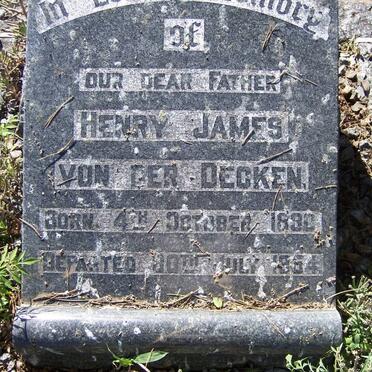 DECKEN Henry James, von der 1890-1954