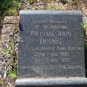 DENNIS William John 1903-1956