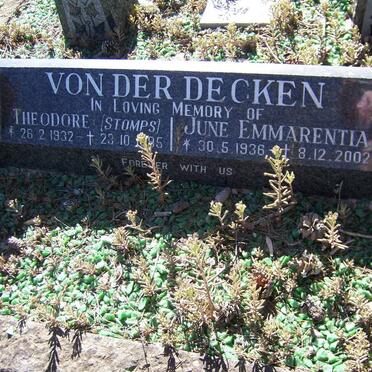 DECKEN Theodore, von der 1932-1995 &amp; June Emmarentia 1936-2002