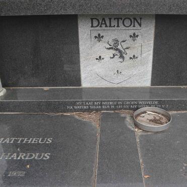 DALTON Mattheus Gerhardus 1932-2005 &amp; Myra 1933- 