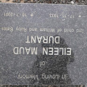 DURANT Eileen Maud nee BATES 1933-2001