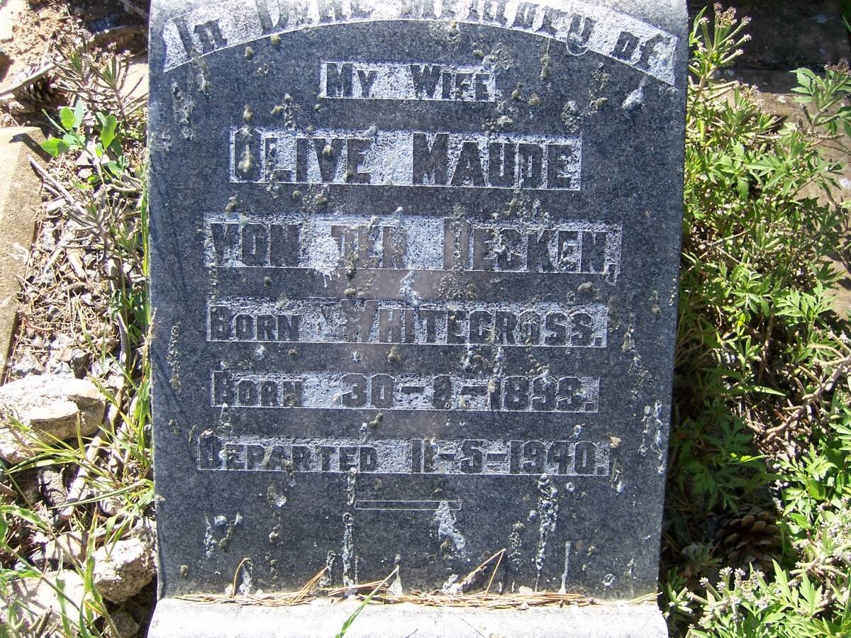 DECKEN Olive Maude, von der nee WHITECROSS 1899-1940