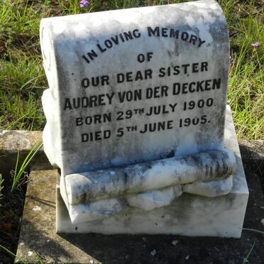 DECKEN Audrey, von der 1900-1905