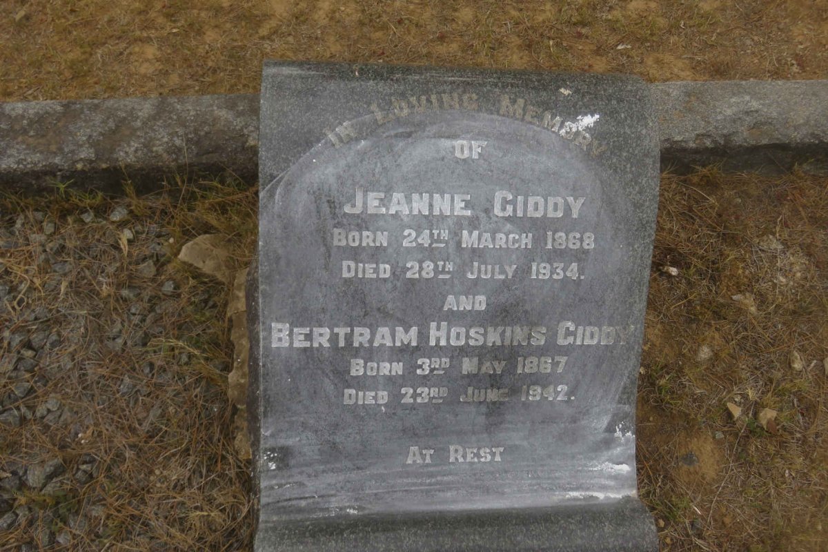 GIDDY Bertram Hoskins 1867-1942 & Jeanne 1868-1934