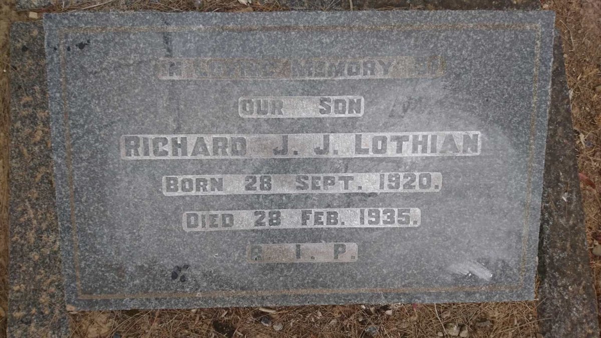 LOTHIAN Richard J.J. 1920-1935