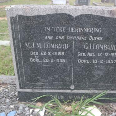 LOMBARD M.J.M. 1888-1956 &amp; G.I. NEL 1889-1957