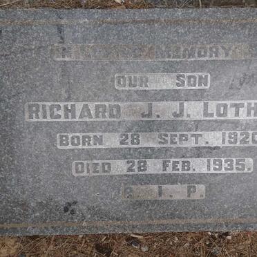 LOTHIAN Richard J.J. 1920-1935