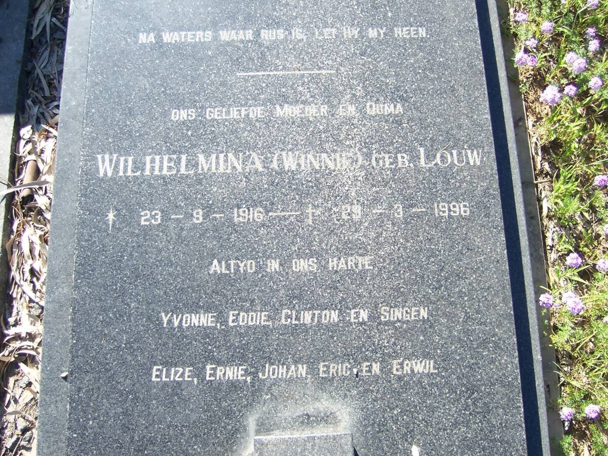 LOUW Wilhelmina 1916-1996
