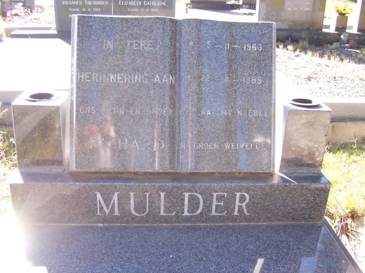 MULDER Richard 1963-1989