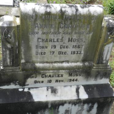 MOSS Charles -1944 &amp; Annie Caroline 1867-1933