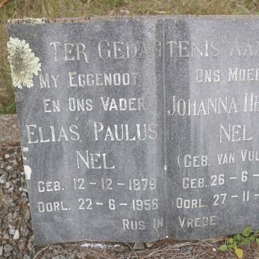 NEL Elias Paulus 1879-1956 &amp; Johanna Helena VAN VUUREN 1887-1967 