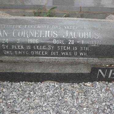 NEL Jan Cornelius Jacobus 1906-1971 &amp; Johanna Hendrina BEZUIDENHOUT 1914-2002