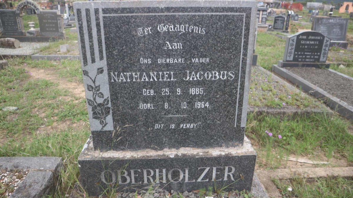 OBERHOLZER Nathaniel Jacobus 1885-1964