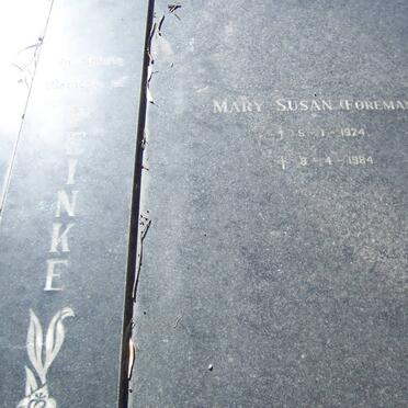 PEINKE Mary Susan nee FOREMAN 1924-1984