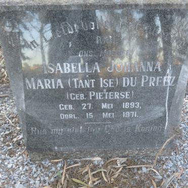 PREEZ Isabella Johanna Maria, du nee PIETERSE 1893-1971