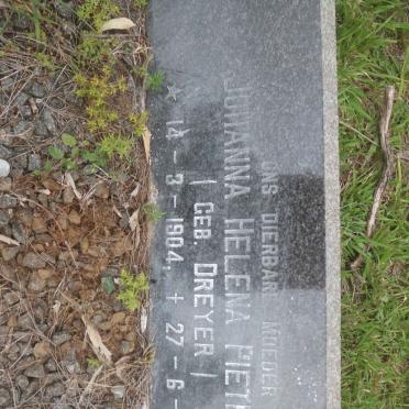 PIETERSE Johanna Helena nee DREYER 1904-1978