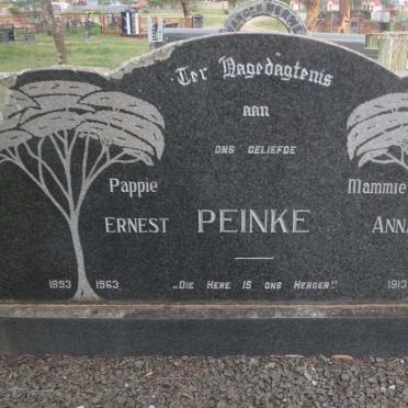 PEINKE Ernest 1893-1963 &amp; Anna F. 1913-1986