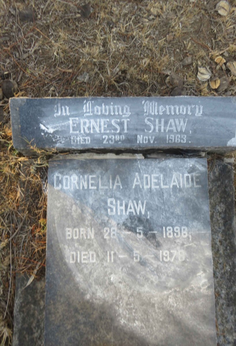 SHAW Ernest -1963 &amp; Cornelia Adelaide 1896-1976
