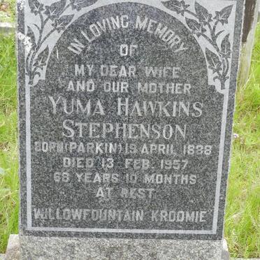 STEPHENSON Yuma Hawkins nee PARKIN 1888-1957