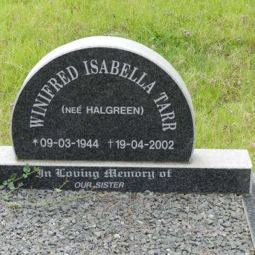 TARR Winifred Isabella nee HALGREEN 1944-2002